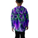 Evening Crystal Primrose, Abstract Night Flowers Hooded Wind Breaker (Kids) View2