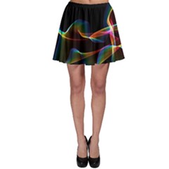 Fluted Cosmic Rafluted Cosmic Rainbow, Abstract Winds Skater Skirt by DianeClancy