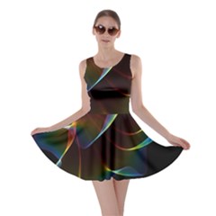 Imagine, Through The Abstract Rainbow Veil Skater Dress by DianeClancy