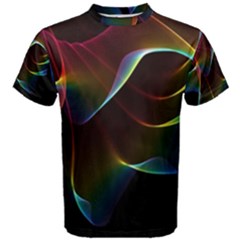 Imagine, Through The Abstract Rainbow Veil Men s Cotton Tee by DianeClancy