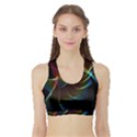 Imagine, Through The Abstract Rainbow Veil Women s Sports Bra with Border View1