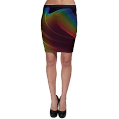 Liquid Rainbow, Abstract Wave Of Cosmic Energy  Bodycon Skirts