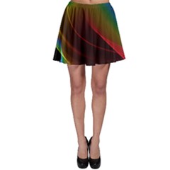 Liquid Rainbow, Abstract Wave Of Cosmic Energy  Skater Skirt by DianeClancy