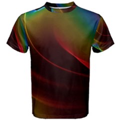 Liquid Rainbow, Abstract Wave Of Cosmic Energy  Men s Cotton Tee by DianeClancy