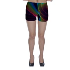 Liquid Rainbow, Abstract Wave Of Cosmic Energy  Skinny Shorts