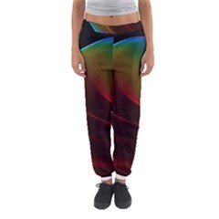 Liquid Rainbow, Abstract Wave Of Cosmic Energy  Women s Jogger Sweatpants by DianeClancy