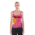 Magenta Boardwalk Carnival, Abstract Ocean Shimmer Spaghetti Strap Top View1