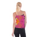 Magenta Boardwalk Carnival, Abstract Ocean Shimmer Spaghetti Strap Top View2