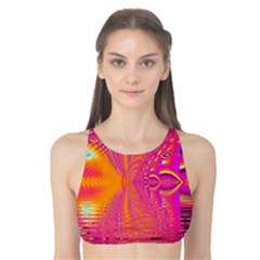 Magenta Boardwalk Carnival, Abstract Ocean Shimmer Tank Bikini Top by DianeClancy