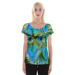 Mystical Spring, Abstract Crystal Renewal Women s Cap Sleeve Top by DianeClancy