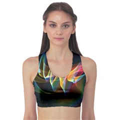 Northern Lights, Abstract Rainbow Aurora Sports Bra by DianeClancy