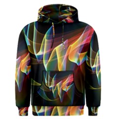 Northern Lights, Abstract Rainbow Aurora Men s Pullover Hoodie