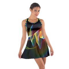 Northern Lights, Abstract Rainbow Aurora Racerback Dresses