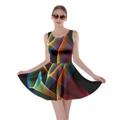 Peacock Symphony, Abstract Rainbow Music Skater Dress by DianeClancy