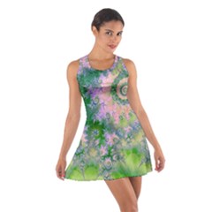 Rose Apple Green Dreams, Abstract Water Garden Racerback Dresses by DianeClancy