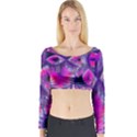 Rose Crystal Palace, Abstract Love Dream  Long Sleeve Crop Top View1