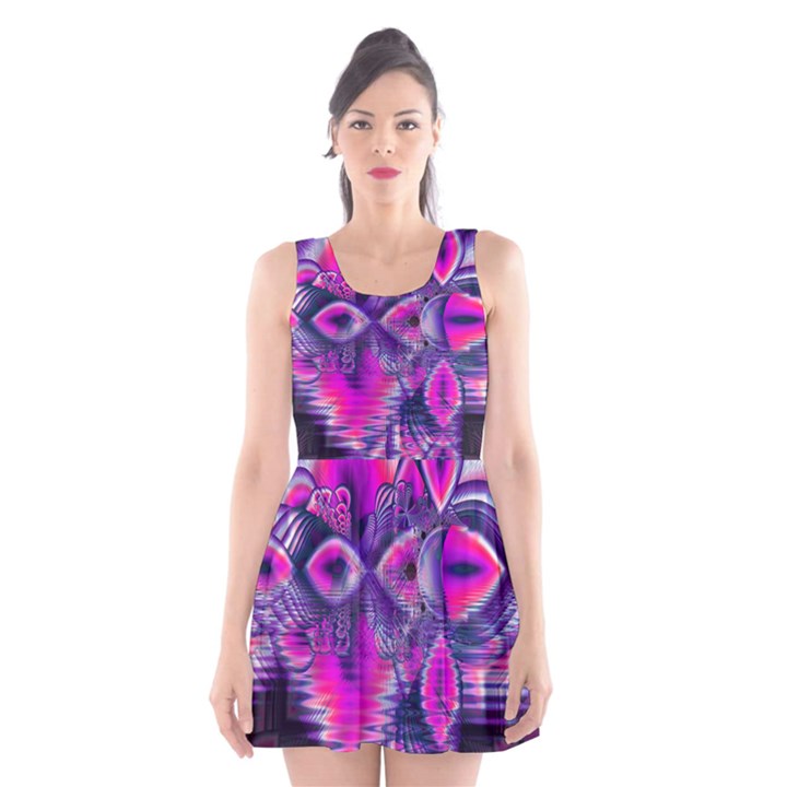 Rose Crystal Palace, Abstract Love Dream  Scoop Neck Skater Dress