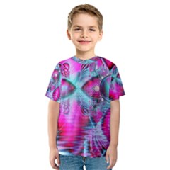 Ruby Red Crystal Palace, Abstract Jewels Kid s Sport Mesh Tee