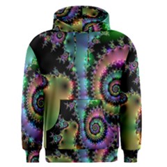 Satin Rainbow, Spiral Curves Through The Cosmos Men s Pullover Hoodie by DianeClancy