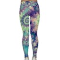 Violet Teal Sea Shells, Abstract Underwater Forest (purple Sea Horse, Abstract Ocean Waves  Yoga Leggings View2