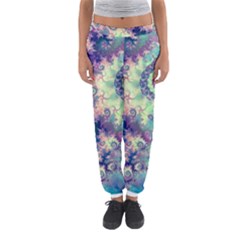 Violet Teal Sea Shells, Abstract Underwater Forest (purple Sea Horse, Abstract Ocean Waves  Women s Jogger Sweatpants by DianeClancy