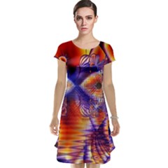 Winter Crystal Palace, Abstract Cosmic Dream (lake 12 15 13) 9900x7400 Smaller Cap Sleeve Nightdress