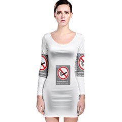 No Smoking  Long Sleeve Bodycon Dress by MRTACPANS