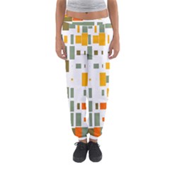 Rectangles And Squares In Retro Colors  Women s Jogger Sweatpants