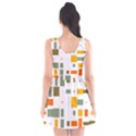 Rectangles and squares in retro colors  Scoop Neck Skater Dress View2