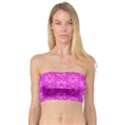 Pink Snowflakes Spinning In Winter Bandeau Top View1