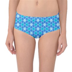 Aqua Hawaiian Stars Under A Night Sky Dance Mid-waist Bikini Bottoms by DianeClancy