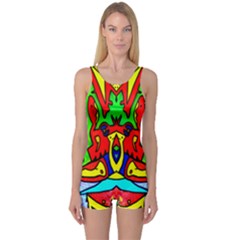 Boat Stars One Piece Boyleg Swimsuit