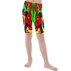 Boat Stars Kid s Mid Length Swim Shorts