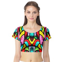 Sun Star Short Sleeve Crop Top (tight Fit)