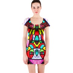 Bi-polar Sun Short Sleeve Bodycon Dress by MRTACPANS