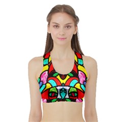 Bi-polar Sun Women s Sports Bra With Border