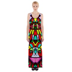 Bi-polar Sun Maxi Thigh Split Dress