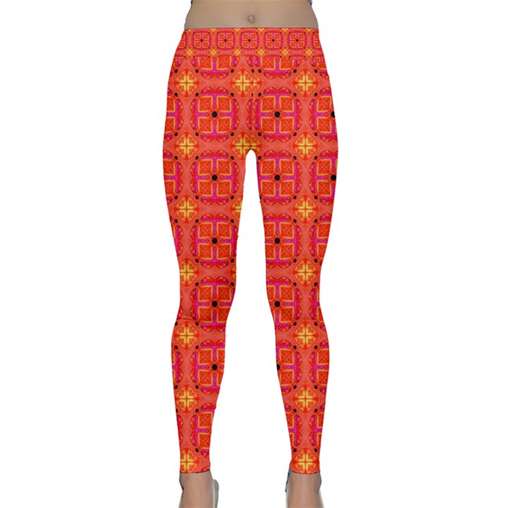 Peach Apricot Cinnamon Nutmeg Kitchen Modern Abstract Yoga Leggings