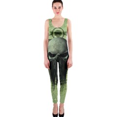 Awesome Green Skull Onepiece Catsuit