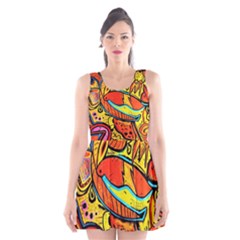 Palace Of Art Scoop Neck Skater Dress