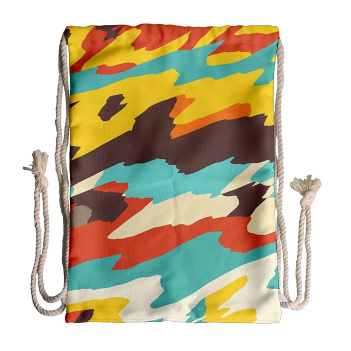 Wavy retro  texture           Large Drawstring Bag