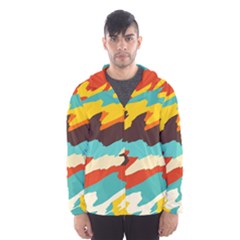 Wavy Retro  Texture           Mesh Lined Wind Breaker (men)