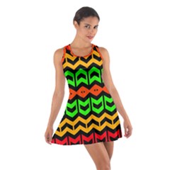 Rhombus And Other Shapes Pattern             Cotton Racerback Dress