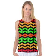 Rhombus And Other Shapes Pattern             Women s Basketball Tank Top