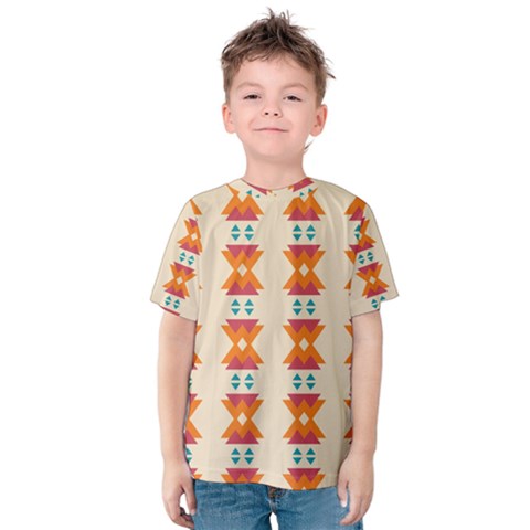 Triangles Tribal Pattern              Kid s Cotton Tee by LalyLauraFLM