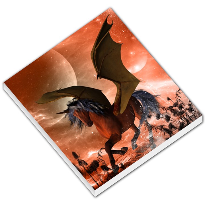 Wonderful Dark Unicorn In The Night Small Memo Pads