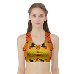 Green Sun Women s Sports Bra With Border