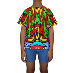 Heads Up Kid s Short Sleeve Swimwear