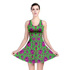 Fantasy Valentine In Floral Love And Peace Time Reversible Skater Dress