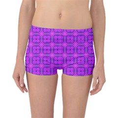 Abstract Dancing Diamonds Purple Violet Boyleg Bikini Bottoms